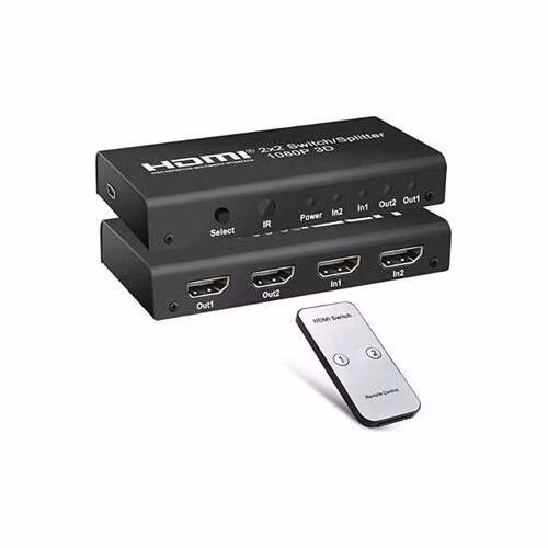 PremiumCord HDMI switch 2:2, 3D, 1080p, diaľkové ovl.