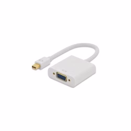 Ednet kabelový adaptér DisplayPort, mini DP samec na HD15 samice (VGA), 0,15 m, Full HD, CE, zlatý, bílý