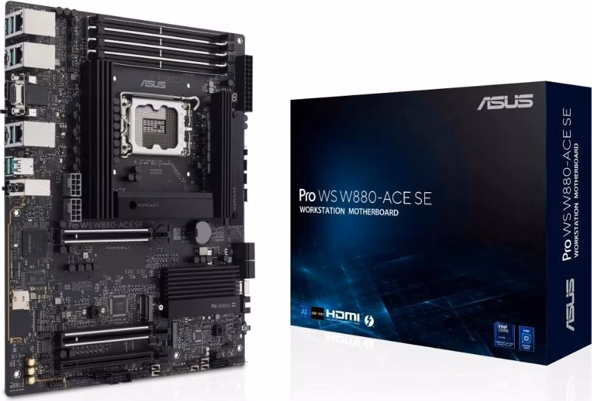ASUS MB PRO WS W880-ACE SE, Intel W880, 4xDDR5, 1xThunderbolt, 1xHDMI, 1xVGA