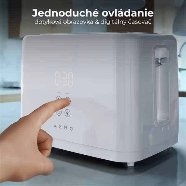 AENO 2-plátkový hriankovač TS2 , 930W,  automatický,  biela farba, EU