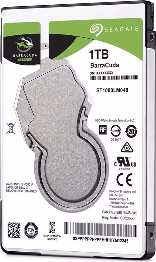 Seagate BarraCuda 1TB / ST1000LM048 / Interní / 2,5" / 5400 rpm / SATA 6Gb/s / 128MB