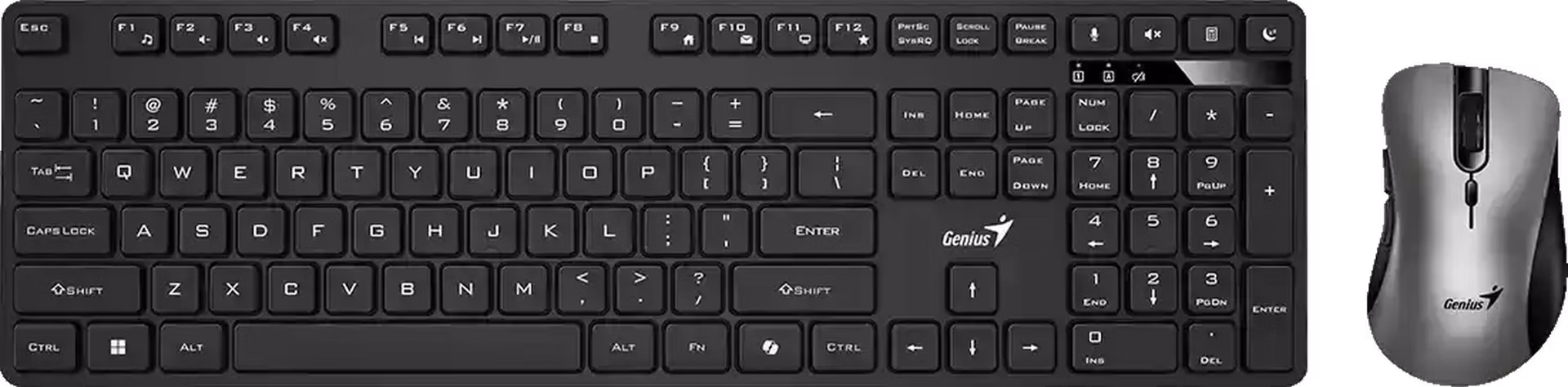 Genius KM-8216S Set klávesnice a myši, bezdrátový, CZ+SK layout, 2,4GHz, mini USB přijímač, Copilot klávesa, černý