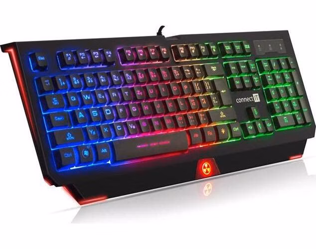 CONNECT IT BATTLE RNBW klávesnice pro hráče, vícebarevné podsvícení, USB