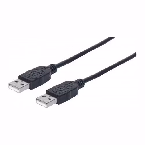 MANHATTAN USB kábel 2.0, typ A samec na typ A samec, 1 m, čierna