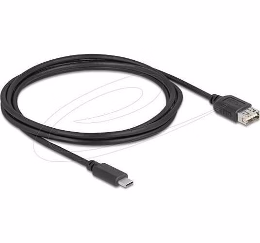 Delock USB 2.0 kabel USB Type-C samec na EASY USB Type-A samice 2 m, černý