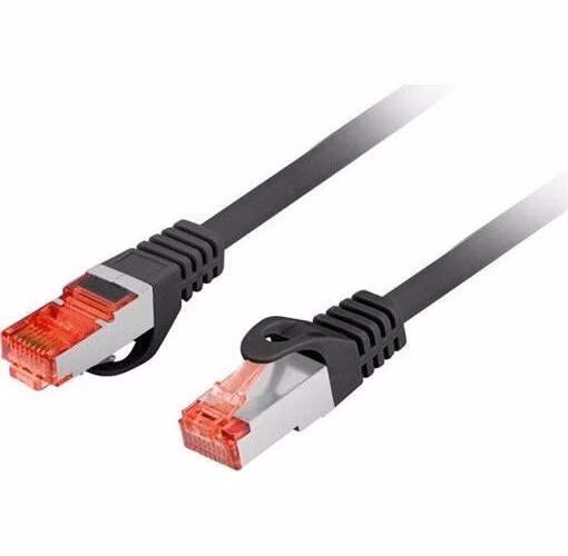 LANBERG Patch kabel CAT 6 S-FTP, AWG 26/7, LSZH, měď, černý, 10m