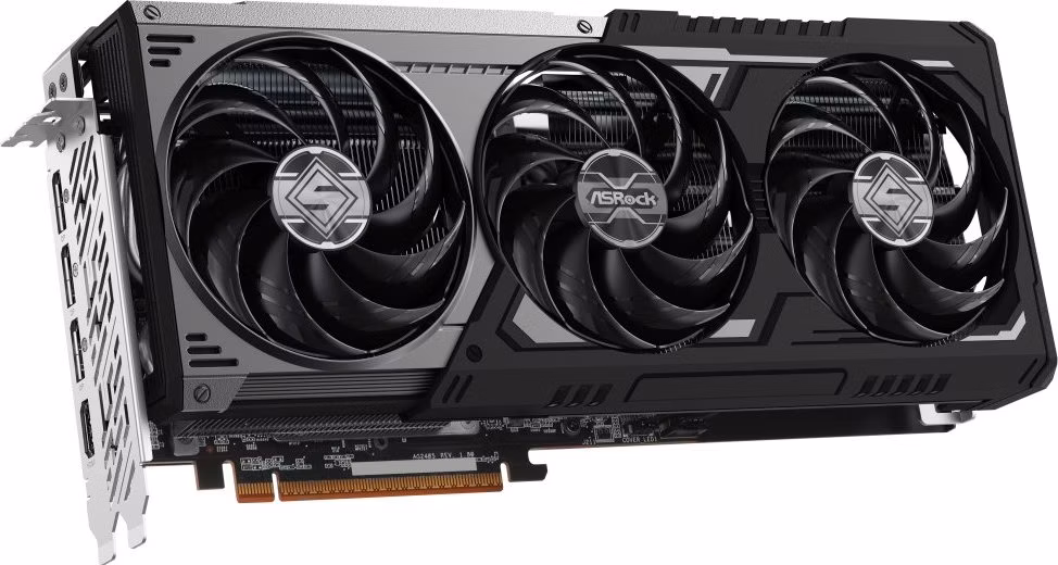 ASROCK AMD Radeon RX 9070 XT Steel Legend Dark 16GB / 16GB GDDR6 / PCI-E / HDMI / 3x DP / černá