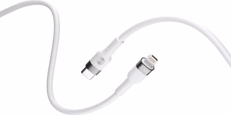 Dátový kábel Forever Flexible USB-C/Lightning 1m 20W biely
