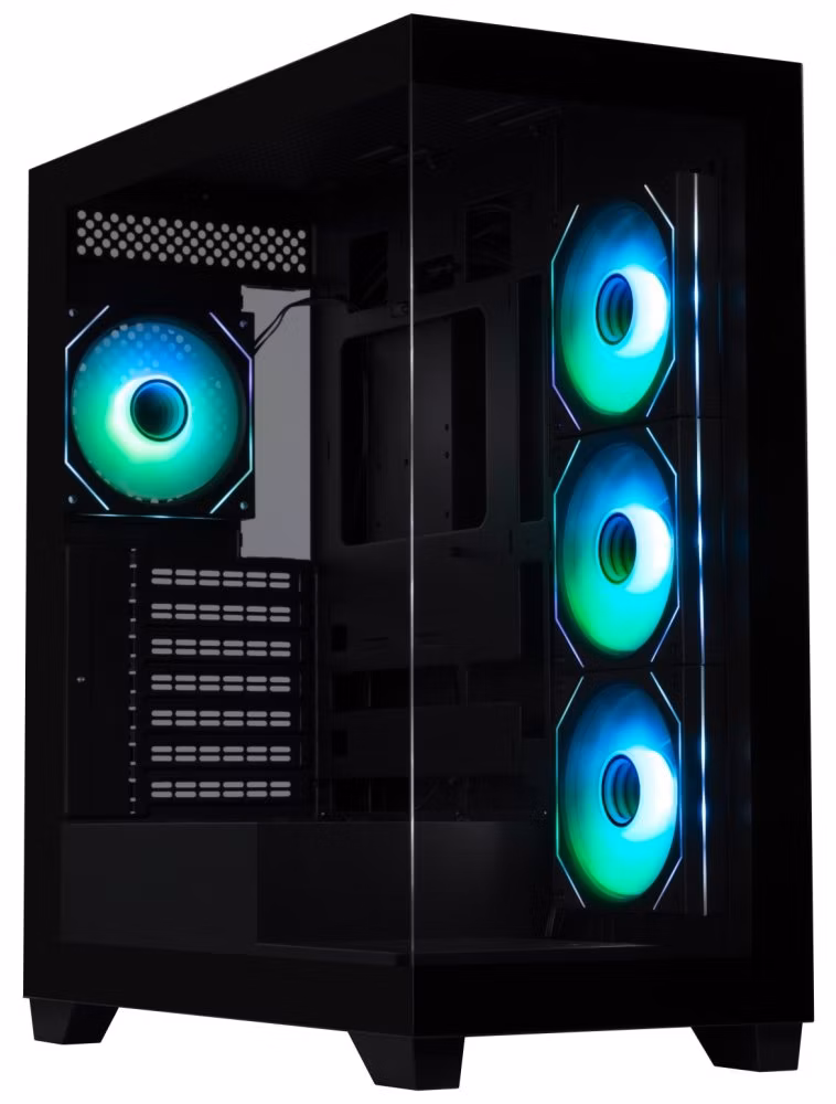 BitFenix skříň CETO / ATX / 4x 120mm ARGB fan / 2x USB 3.0 / USB-C / tvrzené sklo / černá