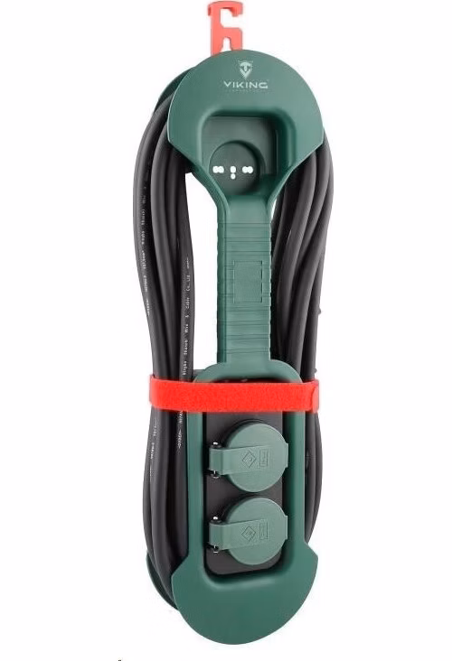Viking síťová prodlužovací zásuvka R280, 2x AC 230V, IP44, délka 8 m