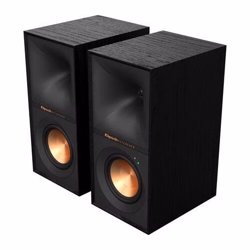 Klipsch R-40PM, aktívne reproduktory, 70 W, Bass-reflex, BT, USB, Opt. Phono/Line In, čierna farba, pár