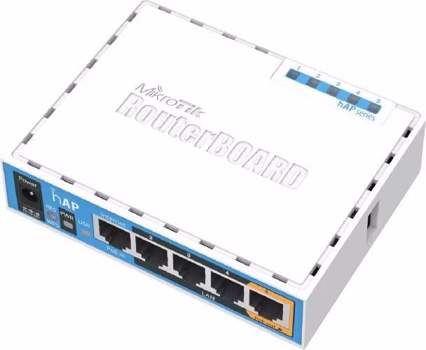 MikroTik RouterBOARD RB951Ui-2n, hAP,CPU 650MHz, 5x LAN, 2.4Ghz 802.11n, 1x PoE out, case