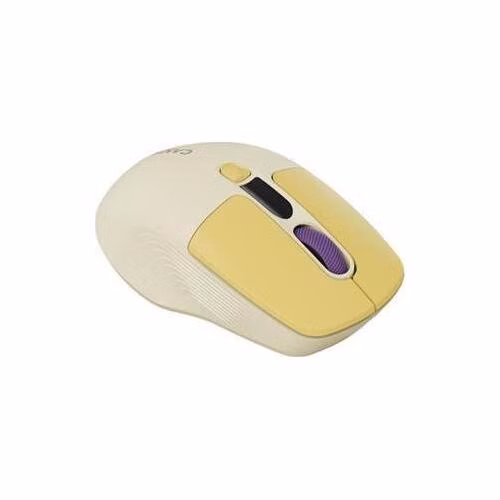 Canyon MW-26, 2v1 bezdrôtová optická myš Bluetooth / 2.4 GHz, tichá, 6 tlačidiel, 800/1200/1600/2400 DPI, žltá
