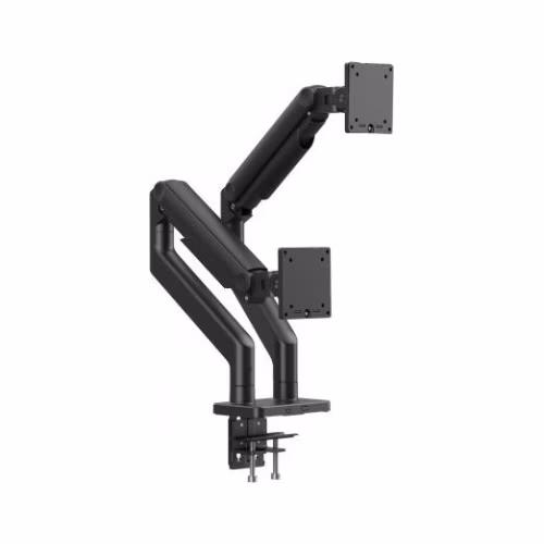 Digitus držák pro dva monitory, 2x 45", 2x 20 kg mechanická pružina, VESA: 75x75, 100x100, Černá