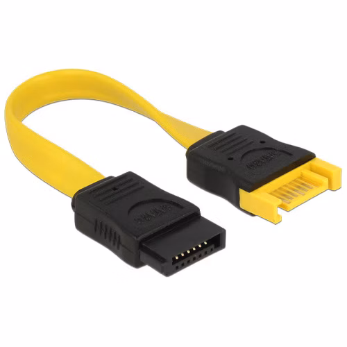 Delock Prodlužovací kabel SATA 6 Gb/s samec > SATA samice 10 cm žlutý