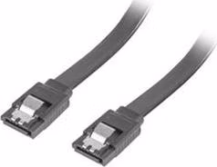 LANBERG SATA III datový kabel (6GB/S) F / F 70cm, rovný, kovová západka, černý
