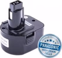 Avacom Náhradní baterie BLACK &amp; DECKER A9252 Ni-Mh 12V 3000mAh, články PANASONIC