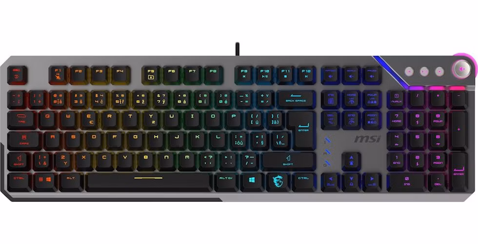 MSI herní klávesnice STRIKE 600 V2 Silent/ drátová/ mechanická/ RGB podsvícení/ USB/ CZ+SK layout