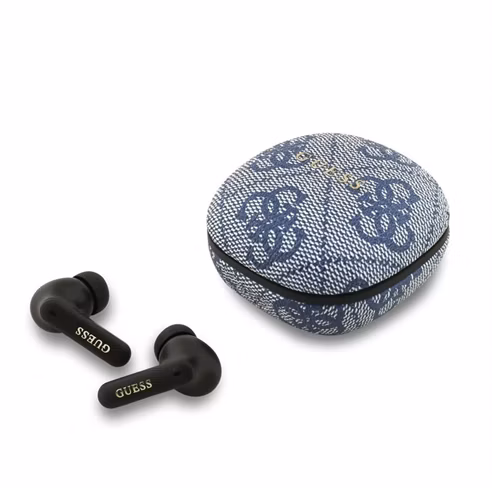 Guess PU 4G Metal Logo ENC TWS Bezdrôtové Slúchadlá modré