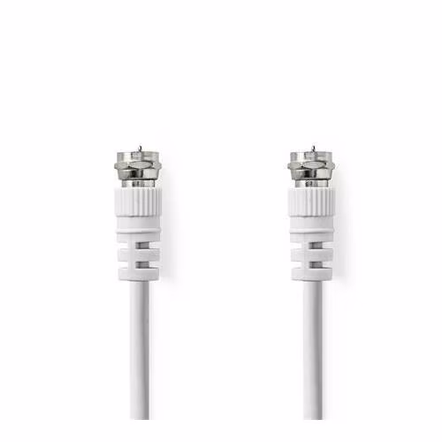Nedis CSGL41000WT30 - Satelitní a Anténní Kabel | F Zástrčka | F Zástrčka | 75 Ohm | Dvojité Stínění | 3m | Bílá