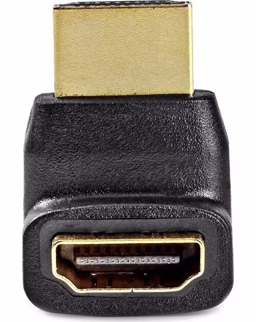 Nedis CVGB34902BK - HDMI™ Adaptér Úhlový 270° | HDMI Konektor - HDMI Zásuvka | Černá barva
