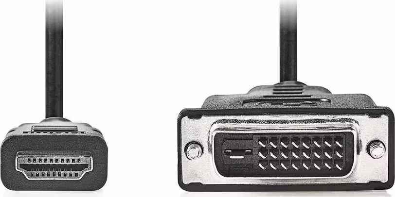NEDIS kabel HDMI - DVI/ konektor HDMI - zástrčka DVI-D 24+1pinová/ černý/ bulk/ 3m