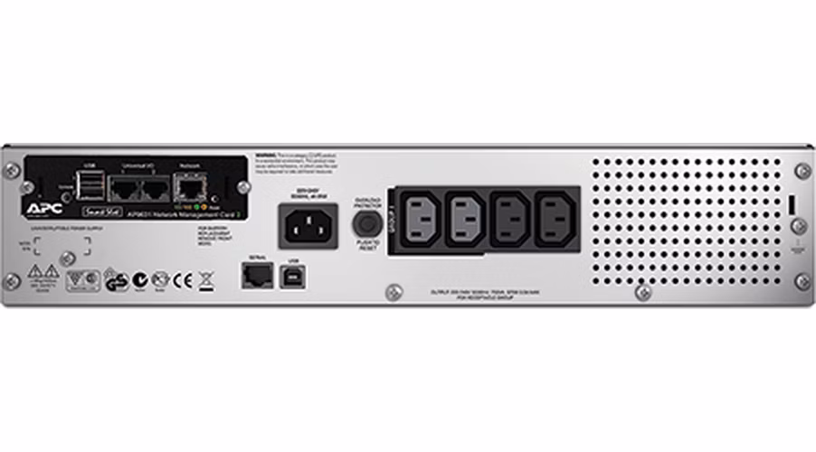 APC Smart-UPS 750VA (500W)/ 2U/ RACK MOUNT/ LINE-INTERAKTIVNÍ/ 230V/ LCD/ with Network Card (AP9631)