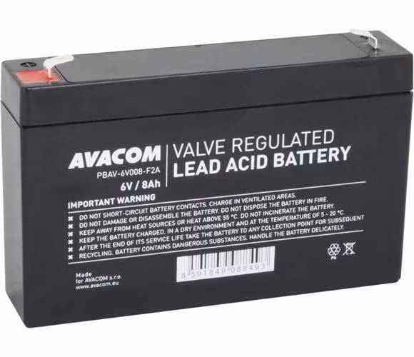 AVACOM baterie 6V 8Ah F2 (PBAV-6V008-F2A)