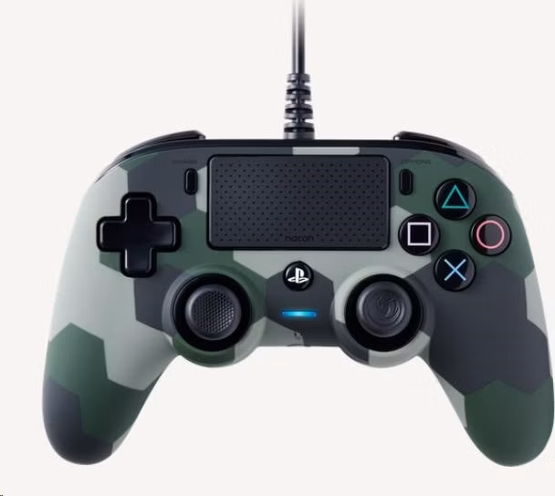 Nacon Wired Compact Controller - ovladač pro PlayStation 4 - camo green