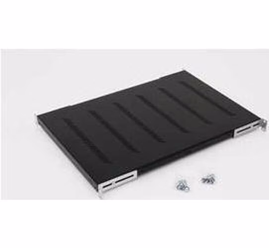 TRITON Regál s perforáciou 19", 1U/650 mm, nosnosť 150 kg, čierny