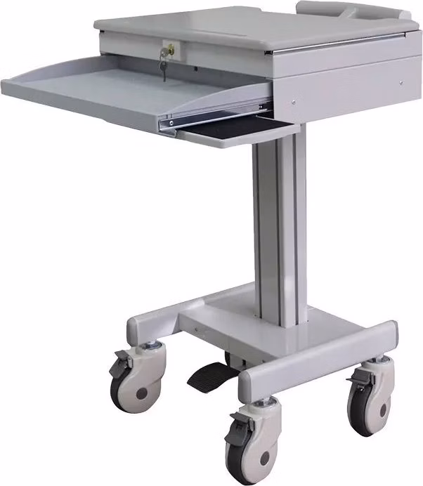 Neomounts  MED-M100 / Mobile Laptop Cart, incl. keyboard &amp; mouse drawer / Creme
