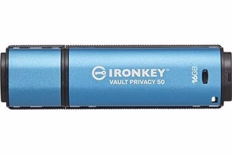 Kingston 16GB IronKey Vault Privacy 50 AES-256 šifrovanie, FIPS 197