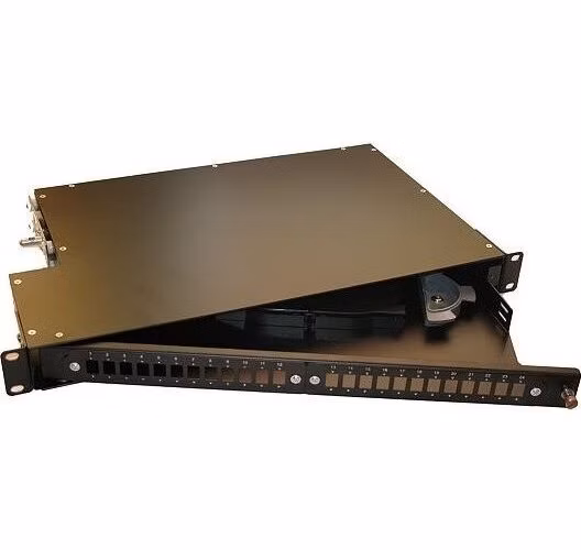 XtendLan 19" optický rozvaděč, 24 portů simplex SC/LC, otočná montáž
