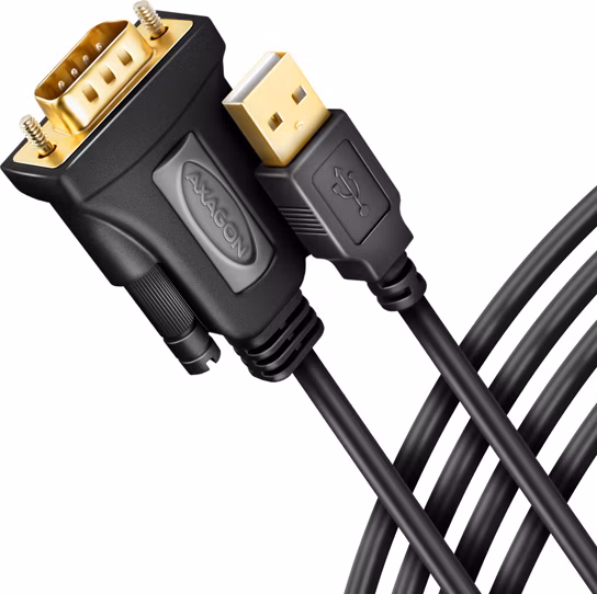 AXAGON aktivní převodník z USB-A (2.0) na RS-232 / ADS-1PQN / Čip FTDI / 1,5m