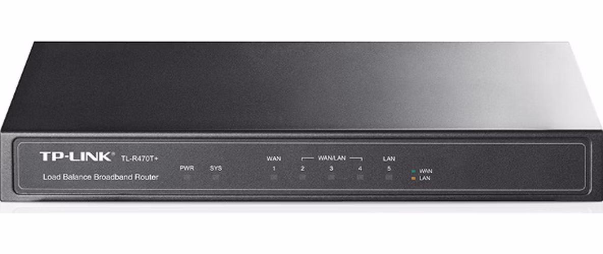 TP-Link TL-R470T+ / 5port Multi-WAN router/1x WAN, 1x LAN, 3 x měnitelný WAN/LAN