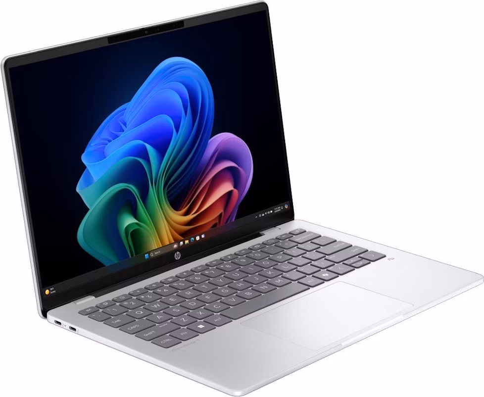 HP Omnibook 5 AI 14-he0001nc/ SD-X1P-42-100/ 16GB DDR5/ 1TB SSD/ Qualcomm Adreno GPU/ 14"WUXGA,OLED,touch/ W11H/stříbrný