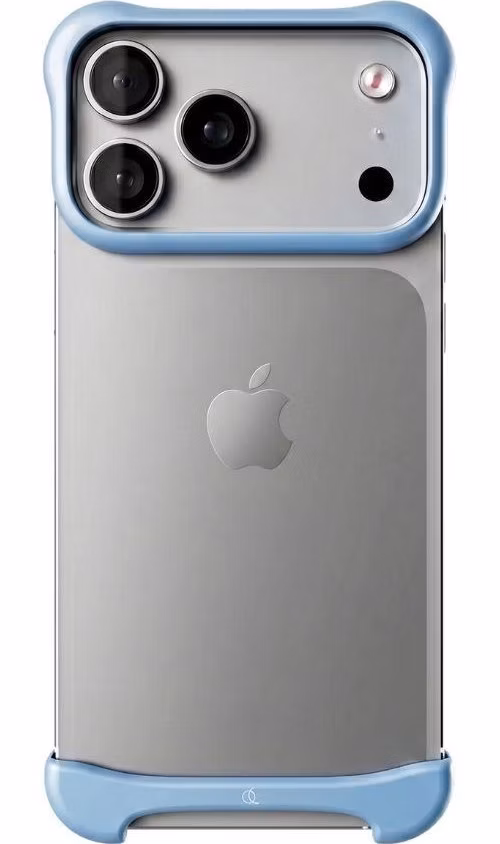 Arc Pulse - hliníkový ochranný rám na iPhone 18 Pro, matný světle modrý