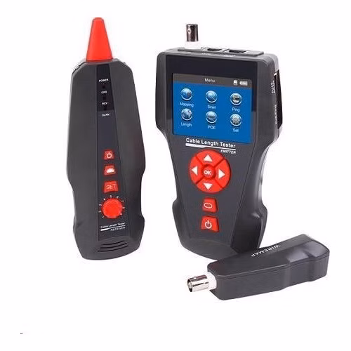 Tester káblov LAN TLCD80 s LCD displejom, koaxiálne káble, Cat3/Cat5E/Cat6, UTP/STP, USB, PoE, ping, sonda, antiloop