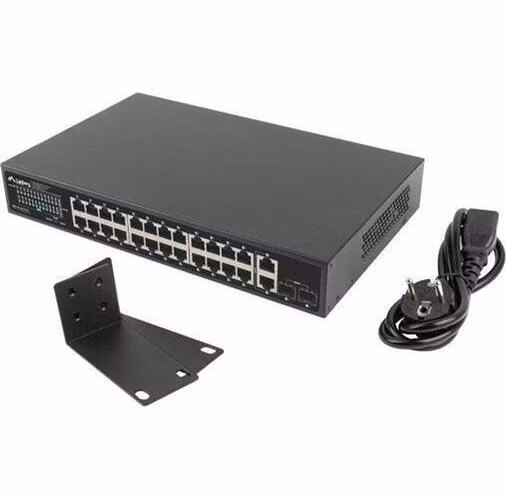 LANBERG SWITCH 24X 1GB POE+/2X GB 2X SFP RACK 19" GIGABITOVÝ ETHERNET 250W
