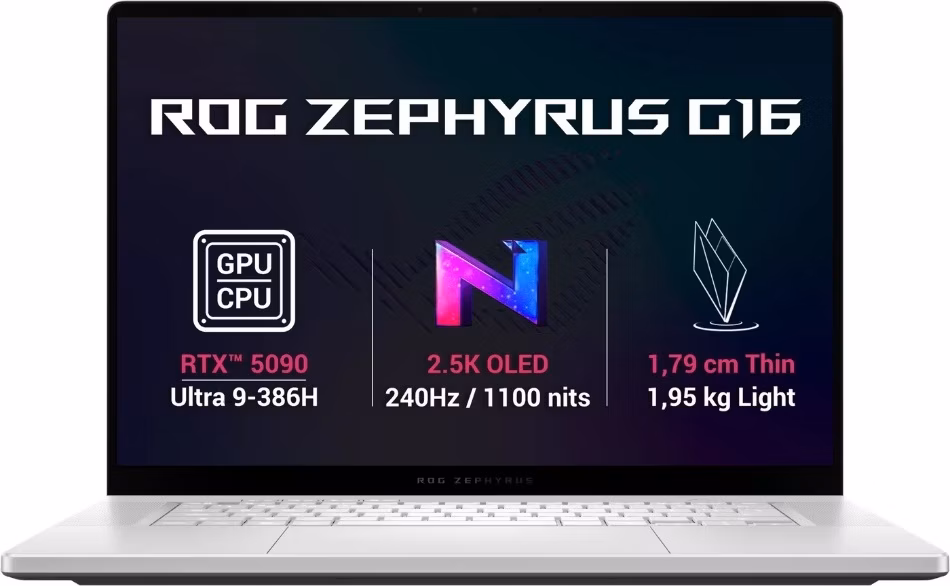 ASUS ROG Zephyrus G16 GU606AX-TB081W, Core Ultra 9 386H, 16.0˝ 2560x1600 WQXGA, RTX 5090/24GB, 64GB, SSD 1TB, W11H