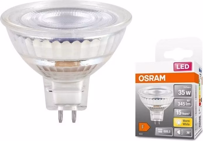 OSRAM LED STAR GU5,3  3,8W/827 12V MR16 35W teplá