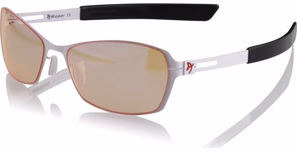 AROZZI herní brýle VISIONE VX-500 White/ bíločerné obroučky/ jantarová skla
