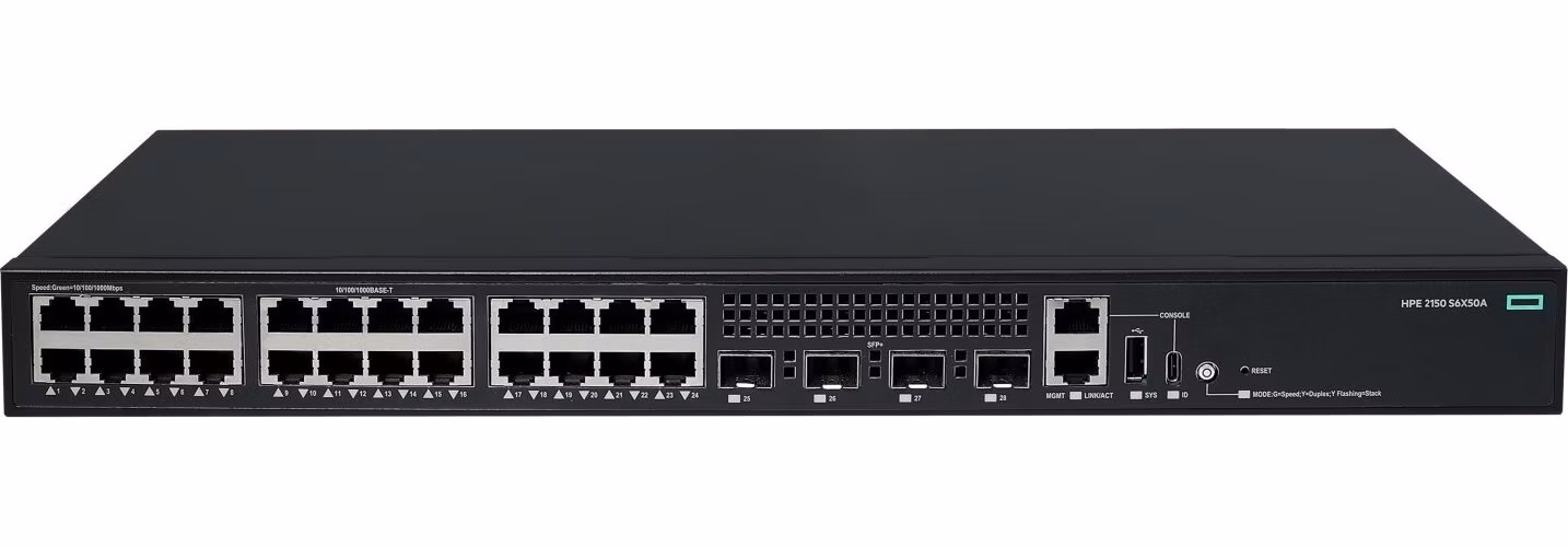 HPE Networking CW 2150 24p 10M/100M/1G 4p SFP+ 1G/10G Switch