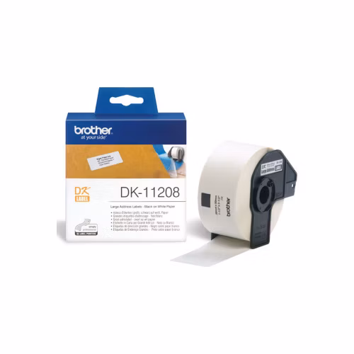 BROTHER papírové štítky DK-11208/ QL/ široké adresy/ 400ks/ 38 x 90mm