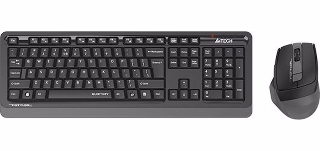 A4tech FGS1035Q, bezdrátový kancelářský set klávesnice s myši, šedá
