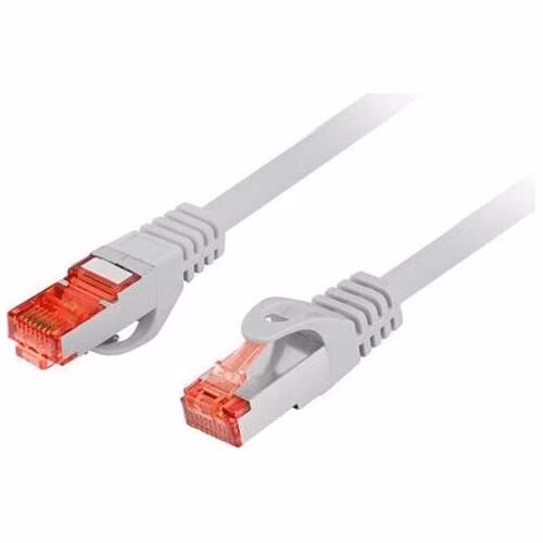 LANBERG Patch kabel CAT 6 S-FTP, AWG 26/7, LSZH, měď, šedý, 1m