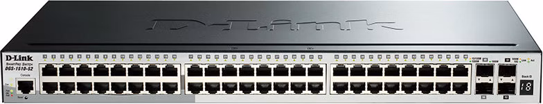 D-Link DGS-1510-52XMP 52-Port Gigabit Stackable PoE Smart Managed Switch including 4 10G SFP+ (48 x PoE ports, 370 W PoE budget, s