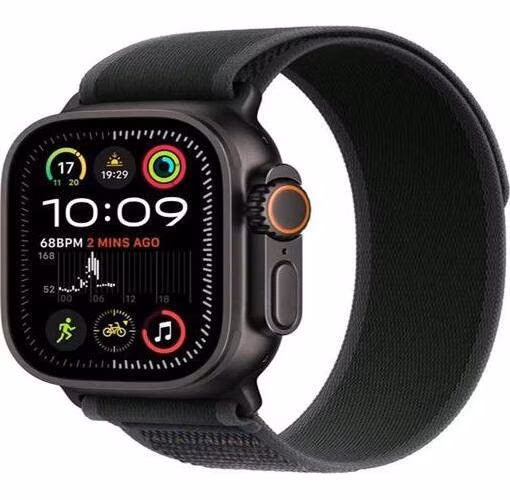 Apple Watch Ultra 2 (2024) 49mm Černý titan s černým titanovým milánským tahem L