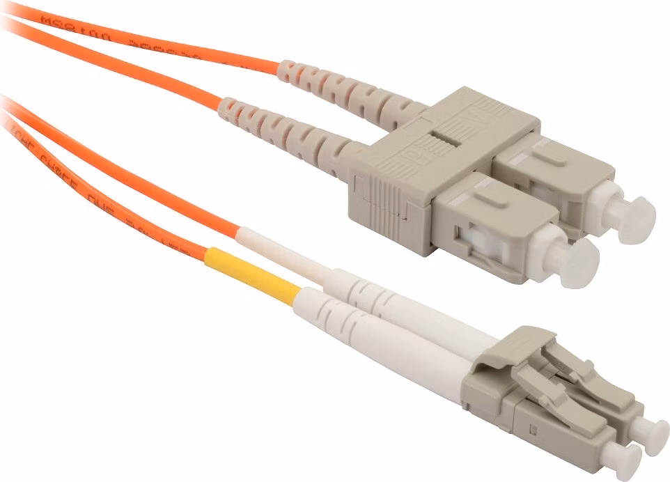 Solarix pigtail 50/125 LCpc/SCpc MM OM2 1m duplex SXPC-LC/SC-PC-OM2-1M-D