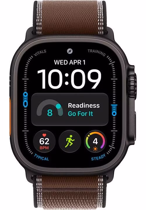 Apple Watch 49mm Dark Umber Trail Loop - M/L - Black Titanium Finish